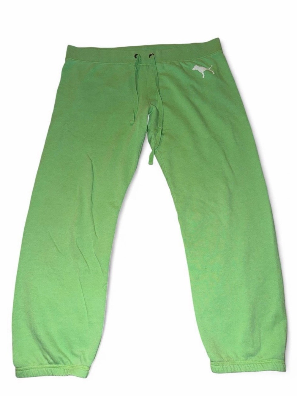 Vintage Victoria's Secret PINK Lime Green Spellout Sweatpants